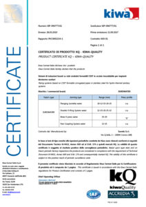 Certificato prodotto csst corrugato acciaio Eurowater
